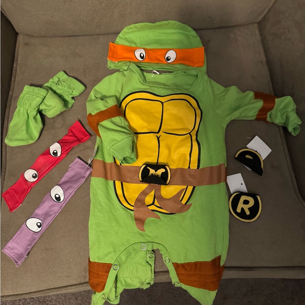 Green Ninja Turtle baby  Costume